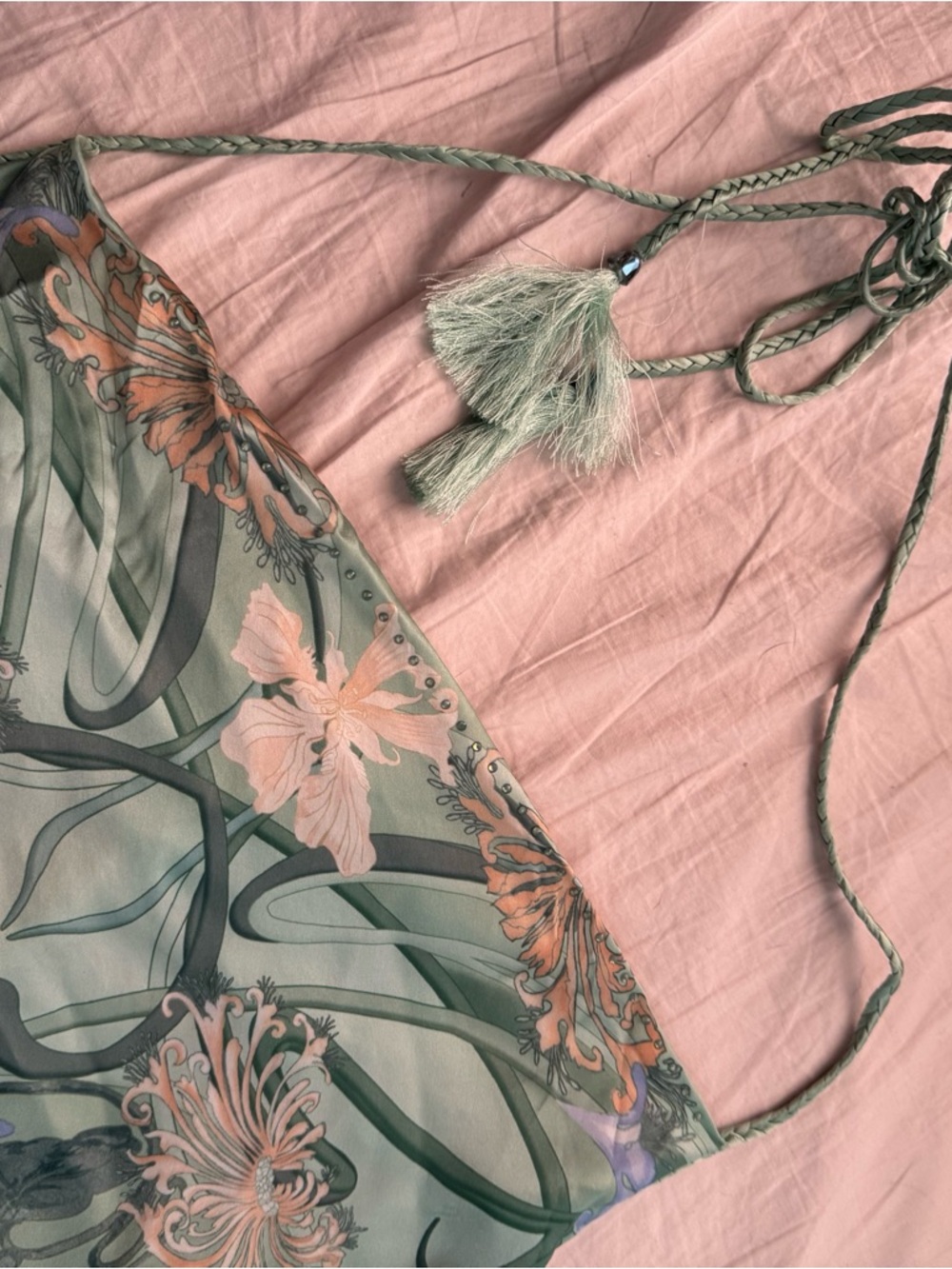 Camilla bias halter top in beautiful teal - Picture 4 of 10